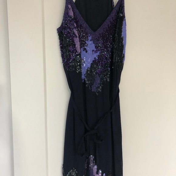 NWOT Purple Sequin French Connection Dress Sz 0 - Picture 1 of 2